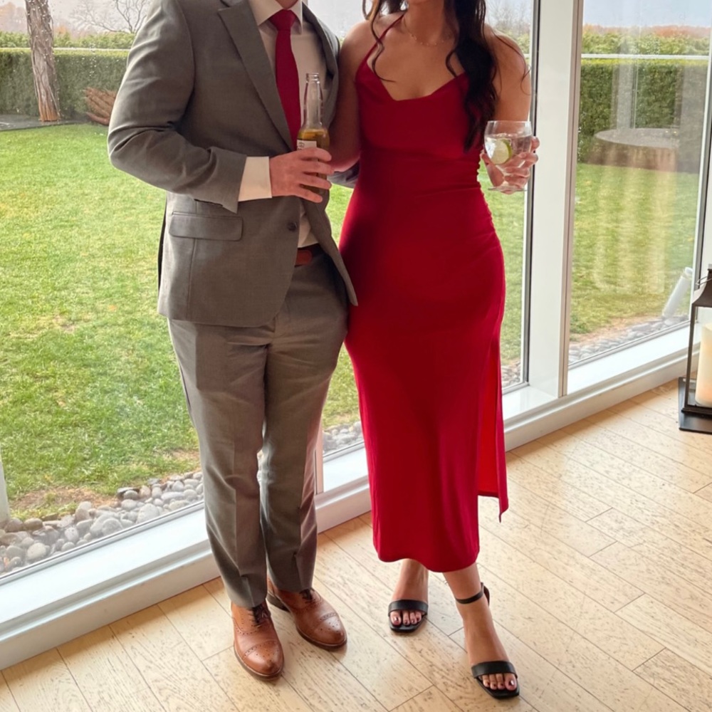 Bebe Halter Maxi Dress